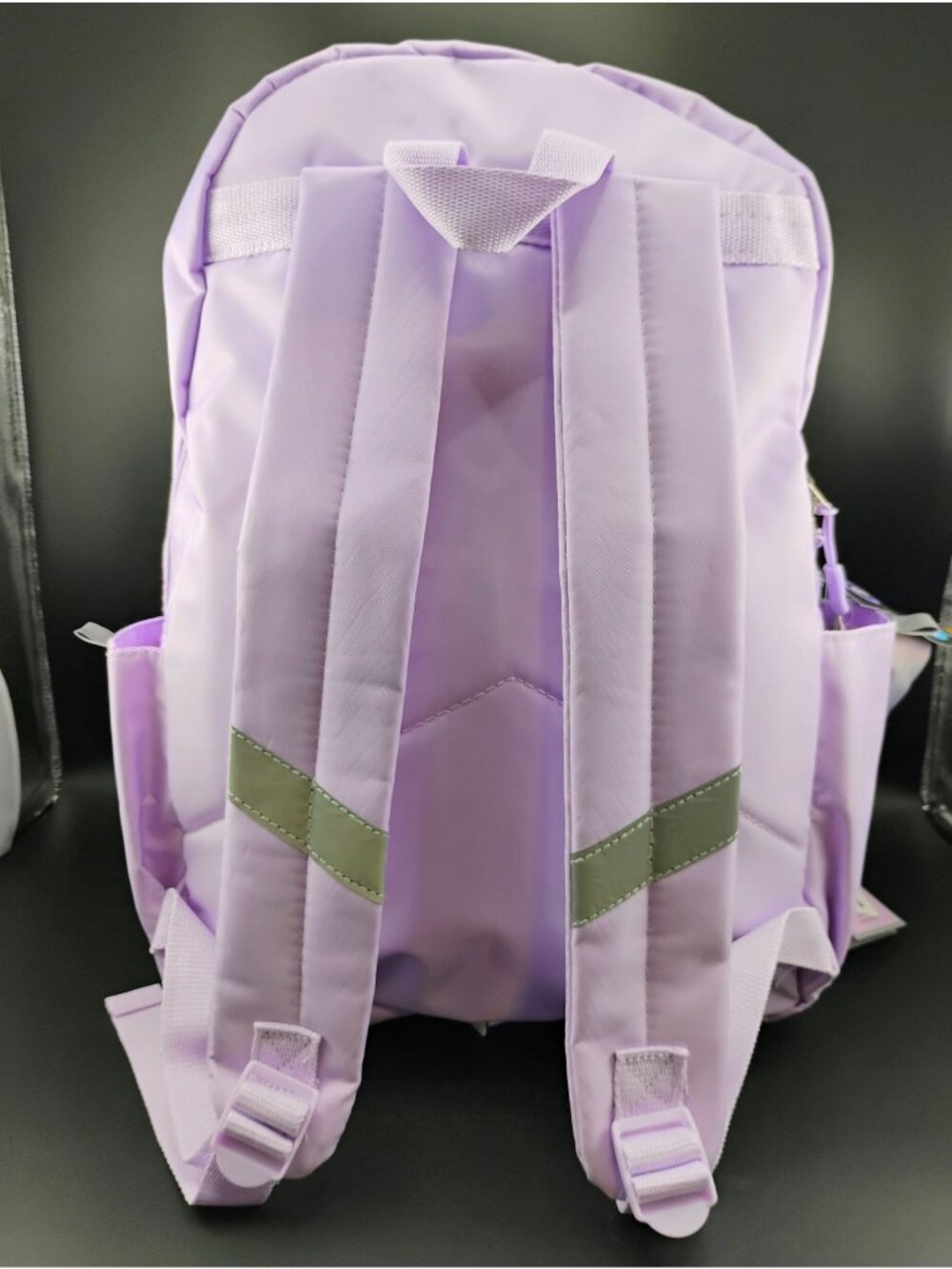 Pastel Lavender Backpack With Headphones Set Youth Adjustable Straps Durable - Picture 3 of 16